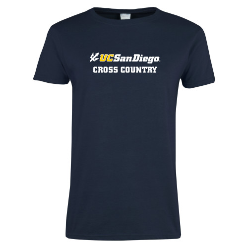  Womens Navy Short Sleeve Tee - Cross Country