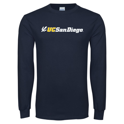  Navy Long Sleeve T-Shirt - UC San Diego Primary Mark