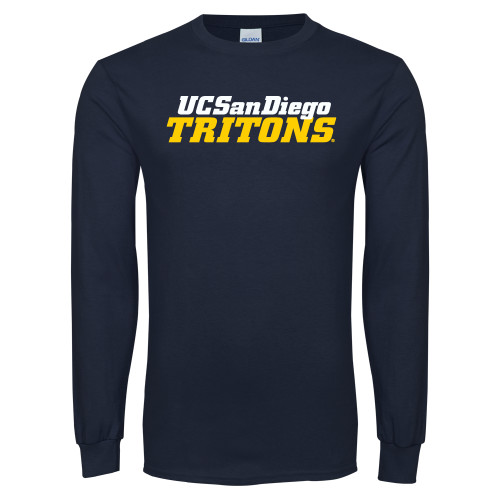  Navy Long Sleeve T-Shirt - UC San Diego Tritons Mark
