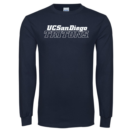  Navy Long Sleeve T-Shirt - UC San Diego Tritons Mark