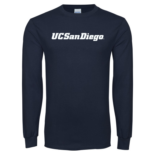  Navy Long Sleeve T-Shirt - UC San Diego Wordmark