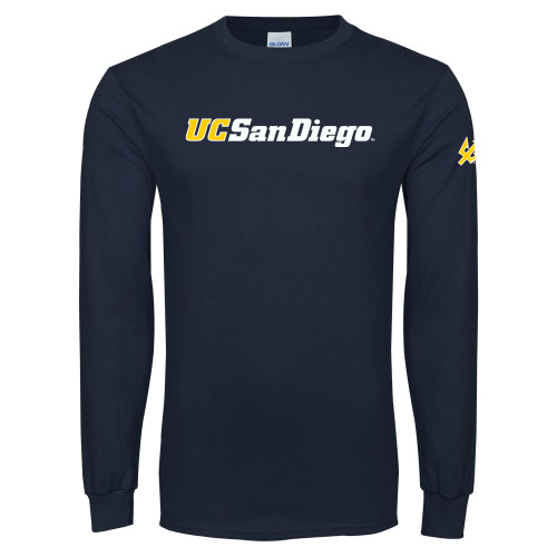  Navy Long Sleeve T-Shirt - UC San Diego Wordmark