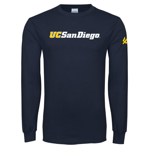  Navy Long Sleeve T-Shirt - UC San Diego Wordmark