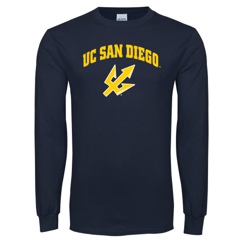  Navy Long Sleeve T-Shirt - UC San Diego Arched Over Trident