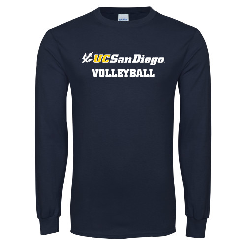  Navy Long Sleeve T-Shirt - Volleyball