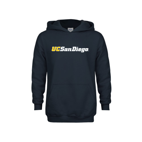  Youth Navy Fleece Hoodie - UC San Diego Wordmark