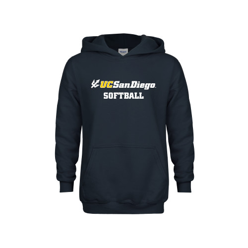  Youth Navy Fleece Hoodie - Softball