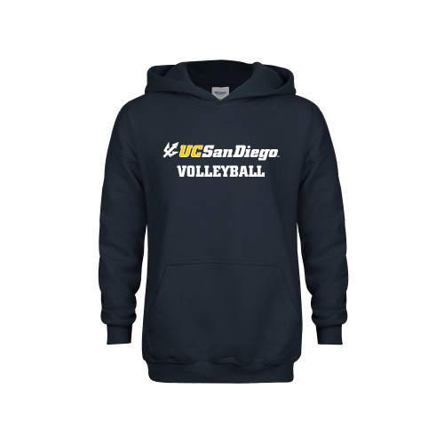  Youth Navy Fleece Hoodie - Volleyball