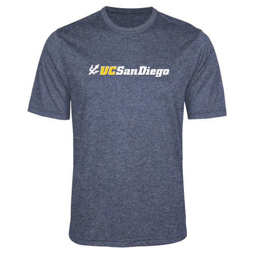  Navy Heather Performance Contender Tee - UC San Diego Primary Mark
