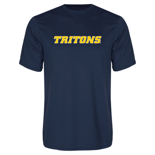  Navy Performance Tee - Tritons Wordmark