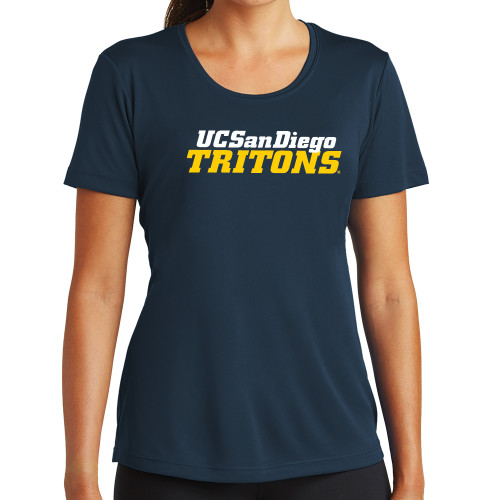  Womens Navy Performance Tee - UC San Diego Tritons Mark