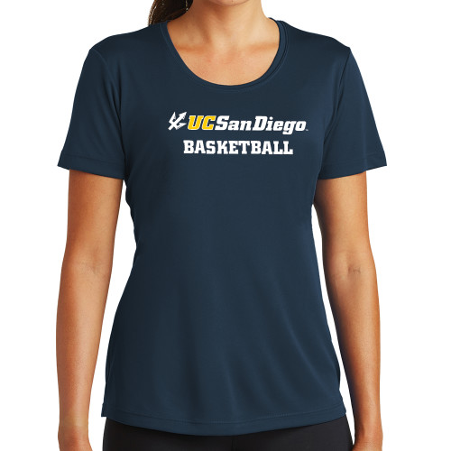  Womens Navy Performance Tee - Basketball