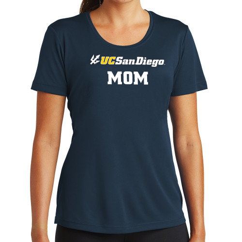  Womens Navy Performance Tee - Mom