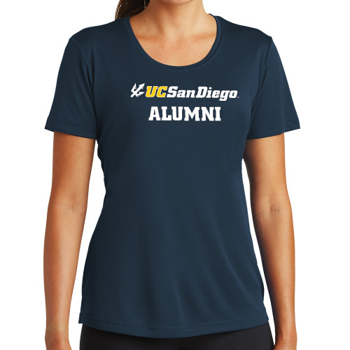  Womens Navy Performance Tee - Alumni