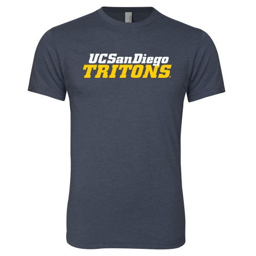  Next Level Navy Triblend Tee - UC San Diego Tritons Mark