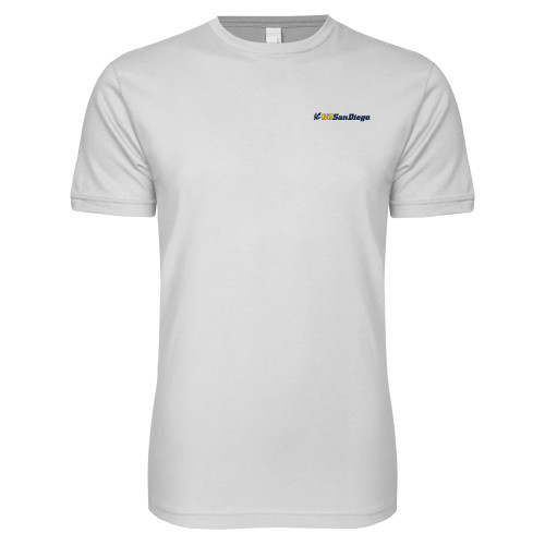  Next Level White SoftStyle T Shirt - UC San Diego Primary Mark