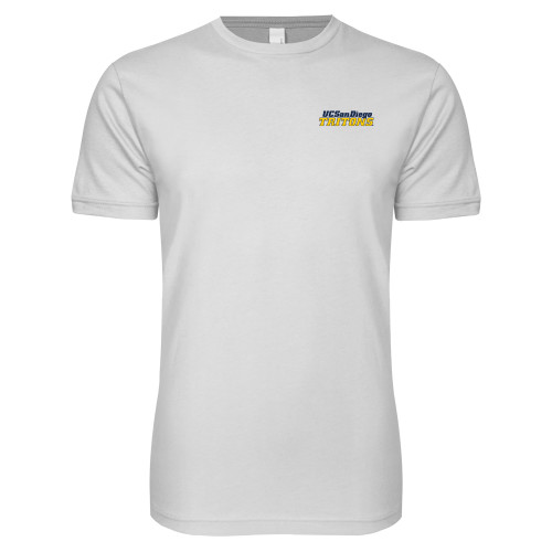  Next Level White SoftStyle T Shirt - UC San Diego Tritons Mark