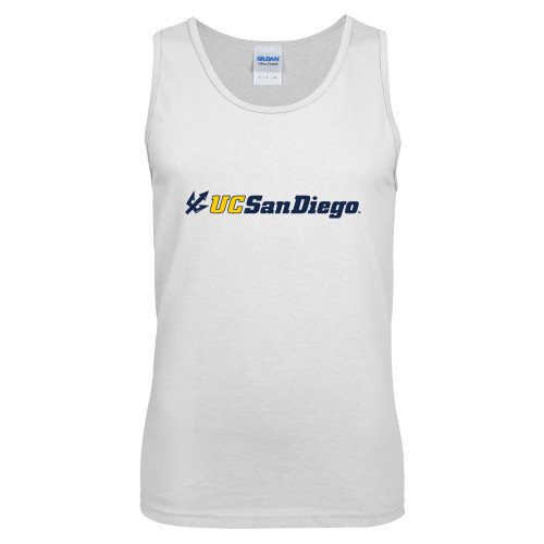  White Tank Top - UC San Diego Primary Mark