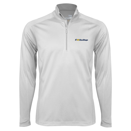  Syntrel White Interlock 1/4 Zip - UC San Diego Primary Mark