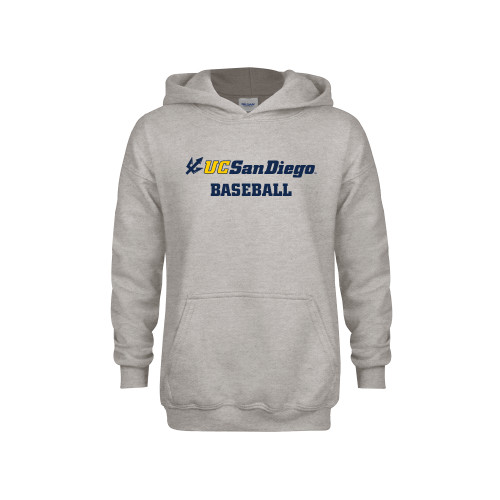  Youth Grey Fleece Hood - Baseball