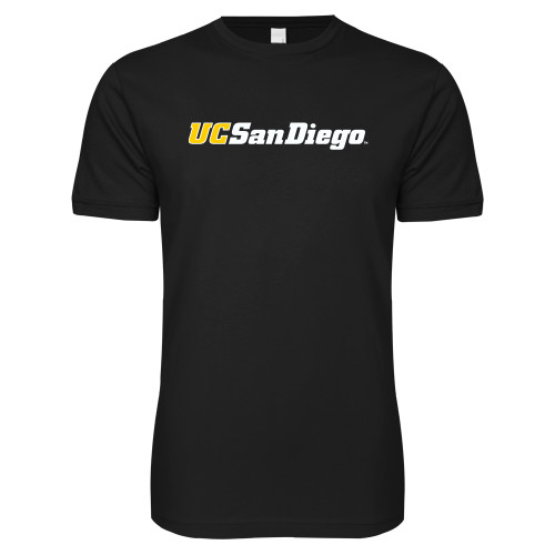 Next Level Black SoftStyle T Shirt - UC San Diego Wordmark