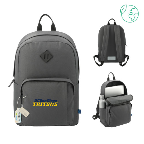  Repreve Ocean Charcoal Everyday Computer Backpack - UC San Diego Tritons Mark