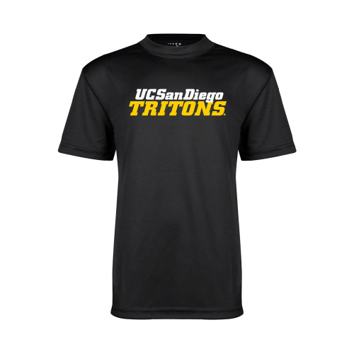  Youth Performance Black Tee - UC San Diego Tritons Mark