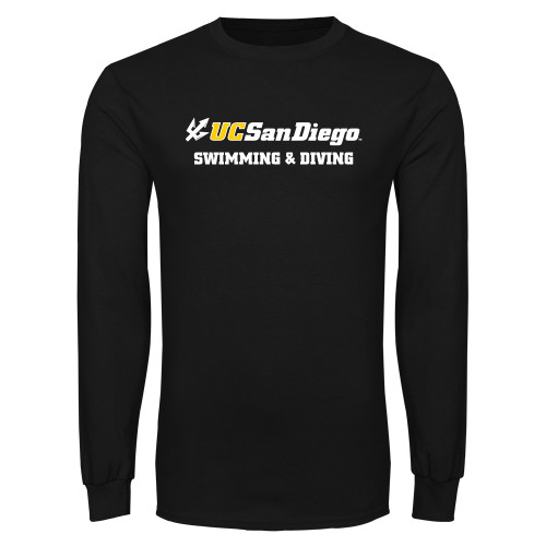  Black Long Sleeve T Shirt - Swimming and Diving