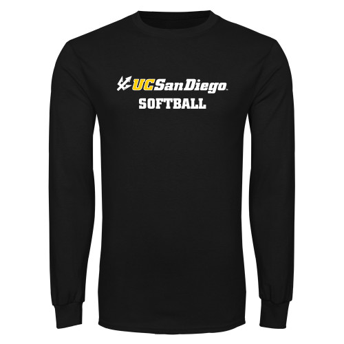  Black Long Sleeve T Shirt - Softball