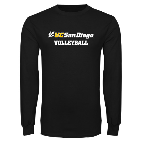  Black Long Sleeve T Shirt - Volleyball