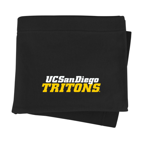  Black Sweatshirt Blanket - UC San Diego Tritons Mark