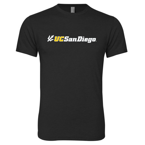  Next Level Black Triblend Tee - UC San Diego Primary Mark