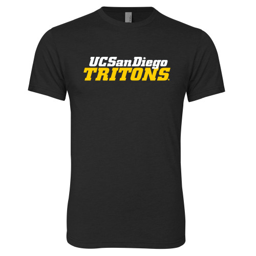  Next Level Black Triblend Tee - UC San Diego Tritons Mark