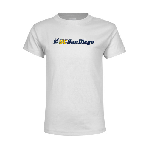  Youth White T Shirt - UC San Diego Primary Mark