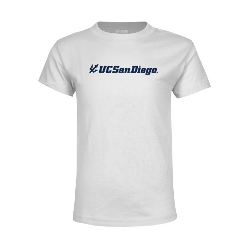 Youth White T Shirt - UC San Diego Primary Mark
