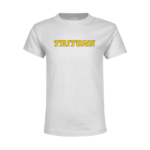  Youth White T Shirt - Tritons Wordmark