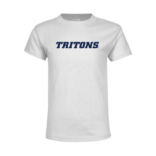  Youth White T Shirt - Tritons Wordmark