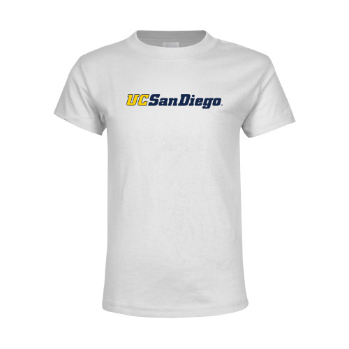  Youth White T Shirt - UC San Diego Wordmark