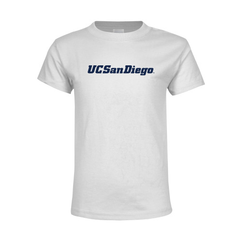  Youth White T Shirt - UC San Diego Wordmark