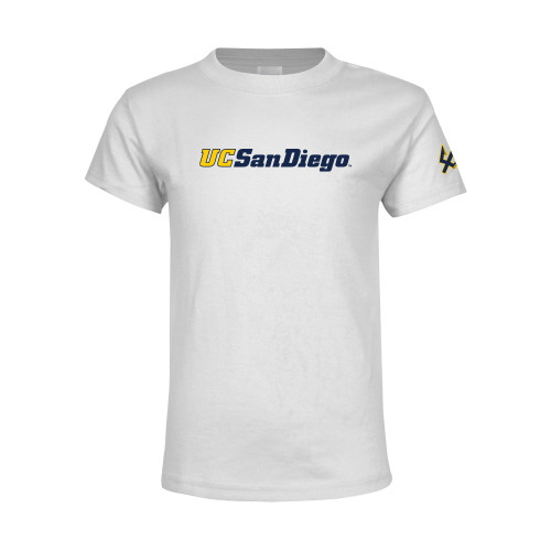  Youth White T Shirt - UC San Diego Wordmark