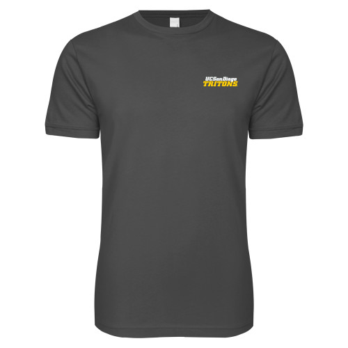  Next Level Charcoal SoftStyle T Shirt - UC San Diego Tritons Mark
