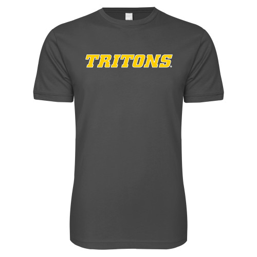  Next Level Charcoal SoftStyle T Shirt - Tritons Wordmark