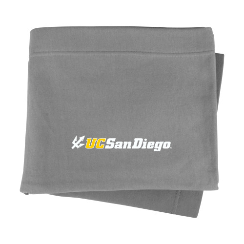  Grey Sweatshirt Blanket - UC San Diego Primary Mark