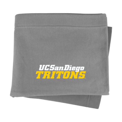  Grey Sweatshirt Blanket - UC San Diego Tritons Mark
