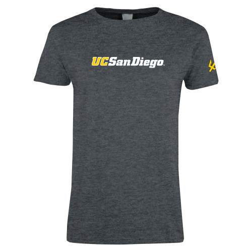  Womens Dark Heather Short Sleeve Tee - UC San Diego Wordmark
