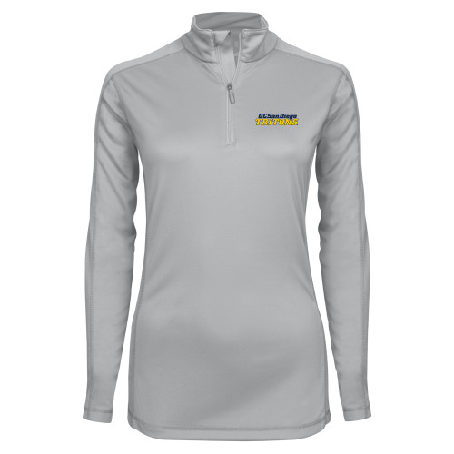  Syntrel Womens Platinum Interlock 1/4 Zip - UC San Diego Tritons Mark