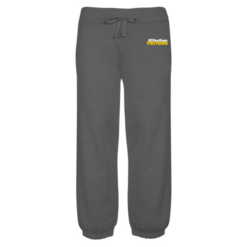  ENZA Womens Dark Heather Banded Fleece Capri - UC San Diego Tritons Mark