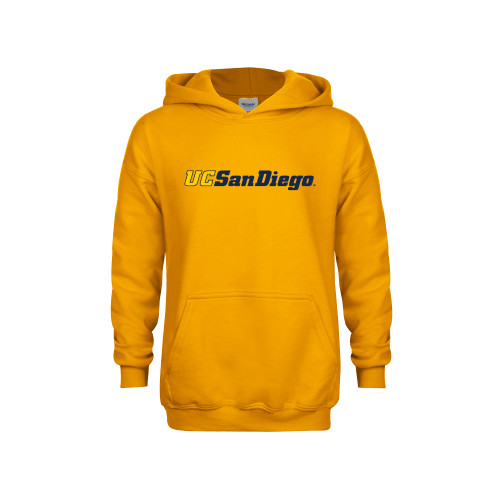  Youth Gold Fleece Hoodie - UC San Diego Wordmark