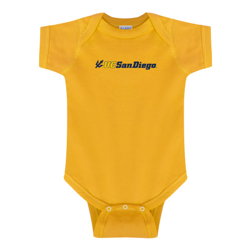  Gold Infant Onesie - UC San Diego Primary Mark