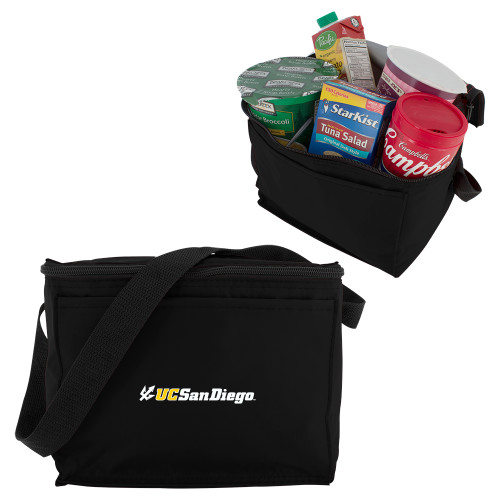 Six Pack Black Cooler - UC San Diego Primary Mark